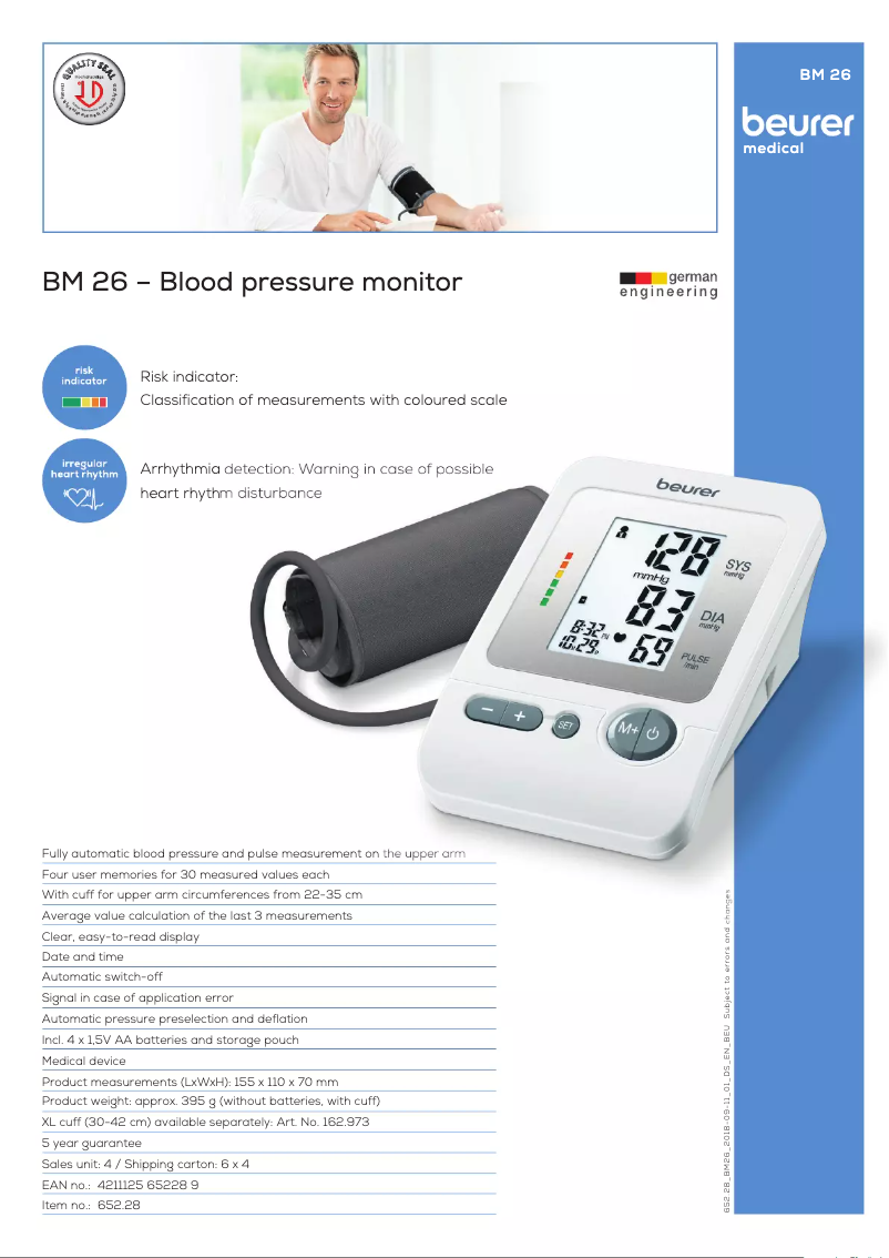 Imagen de la primera página del manual del dispositivo BM 26