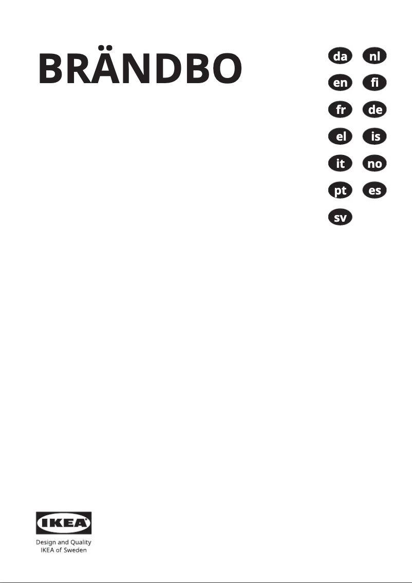 Página 1 del manual Manual de usuario Ikea BRÄNDBO 605.576.56