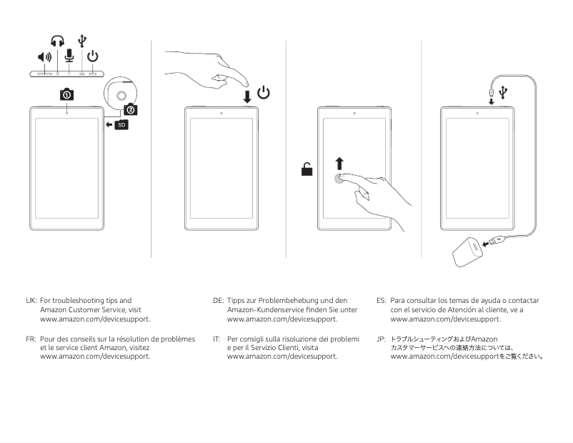 Imagen de la primera página del manual del dispositivo Fire HD 7