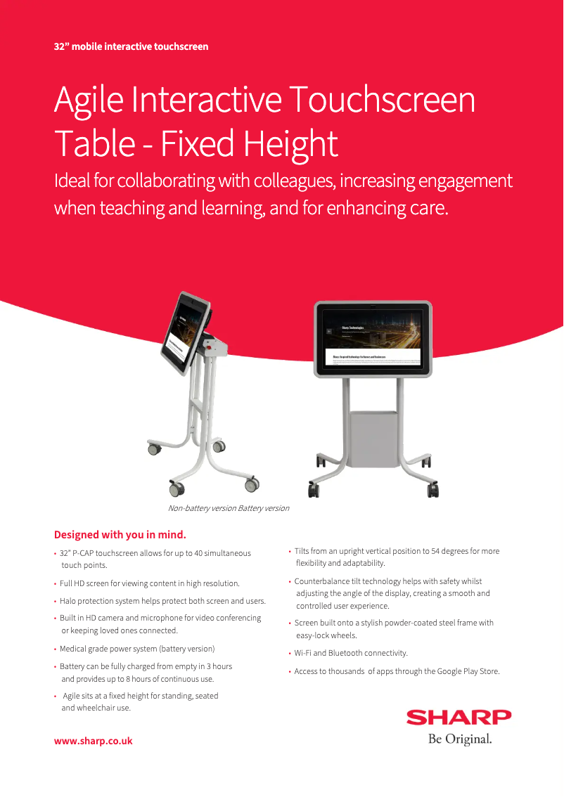 Imagen de la primera página del manual del dispositivo Agile