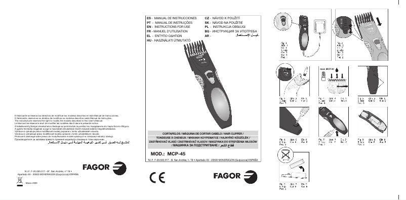 Página 1 del manual Manual de usuario Fagor MCP-45C
