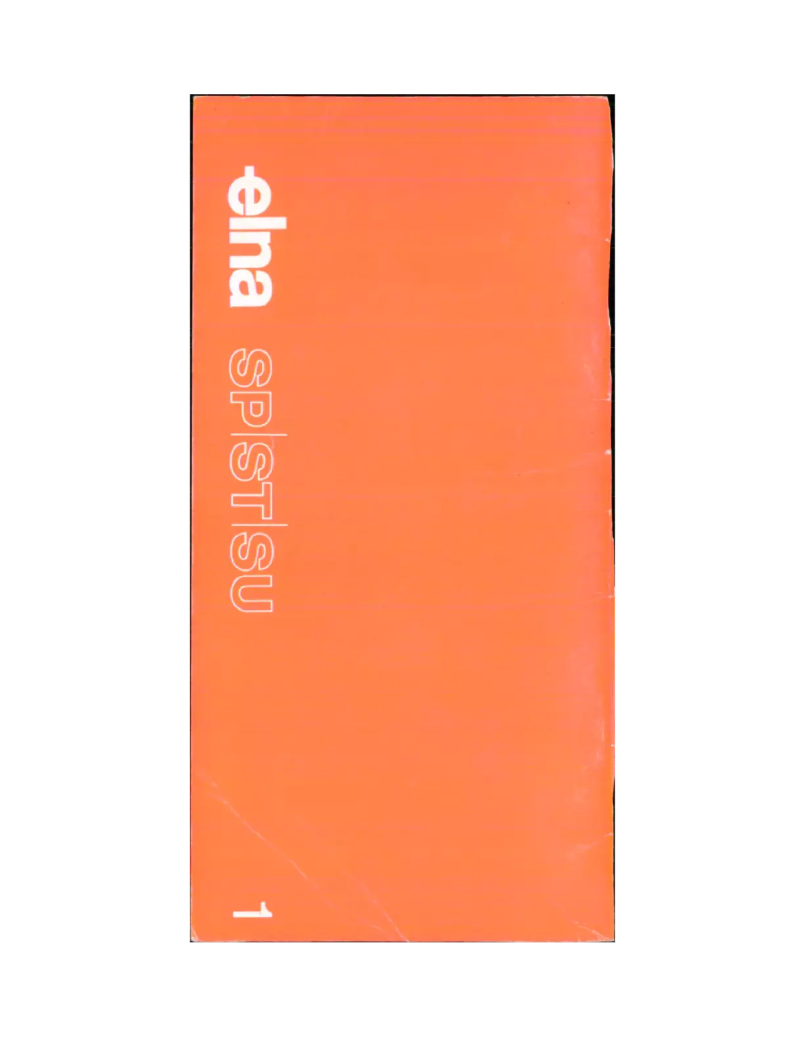 Página 1 del manual Manual de usuario Elna Plana Super SU