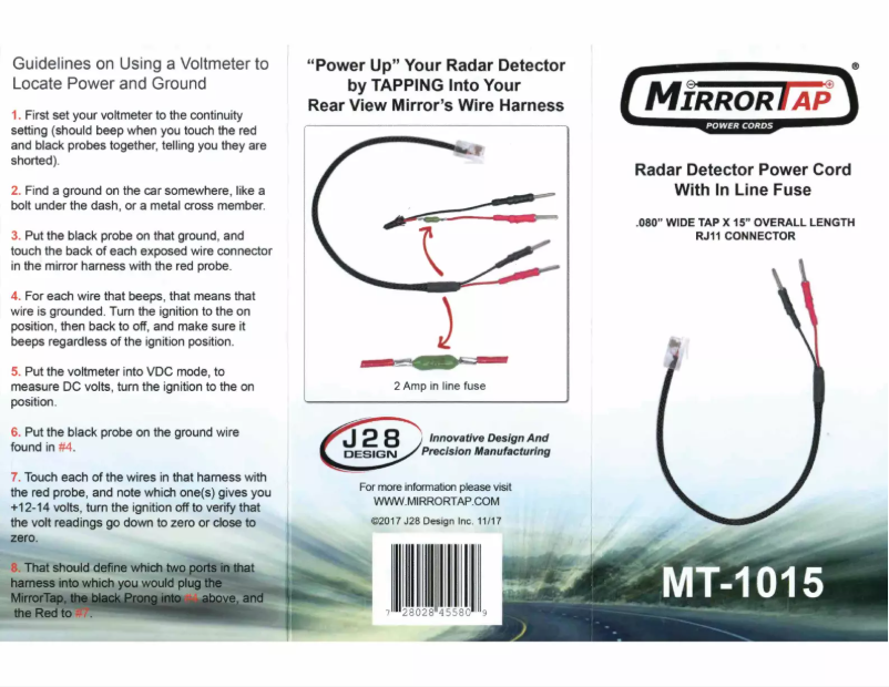 Imagen de la primera página del manual del dispositivo MT-1015