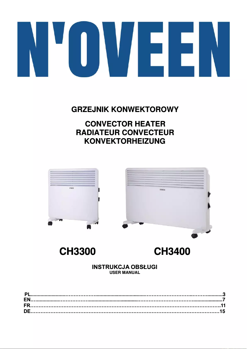 Página 1 del manual Manual de usuario N'oveen CH3400