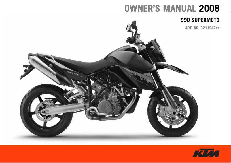 Imagen de la primera página del manual del dispositivo 990 Supermoto (2008)