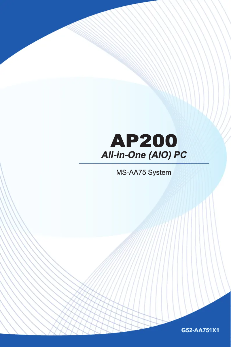 Imagen de la primera página del manual del dispositivo Wind Top AP200-094US