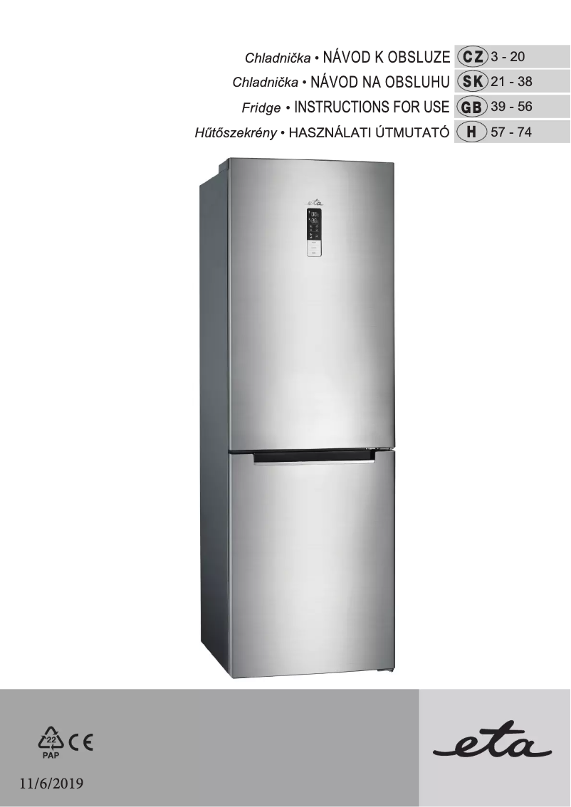 Imagen de la primera página del manual del dispositivo 136290010