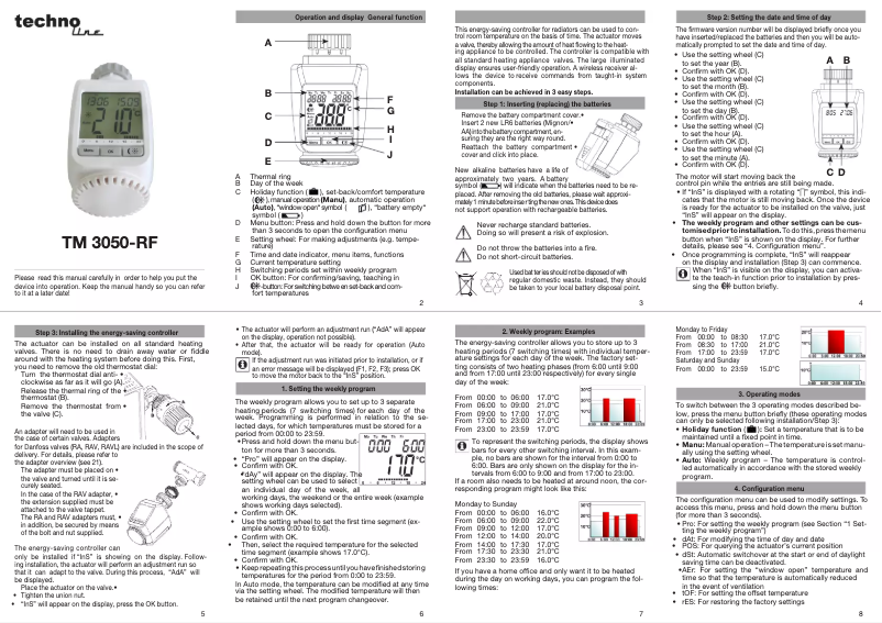 Página 1 del manual Manual de usuario Techno Line TM 3050-RF