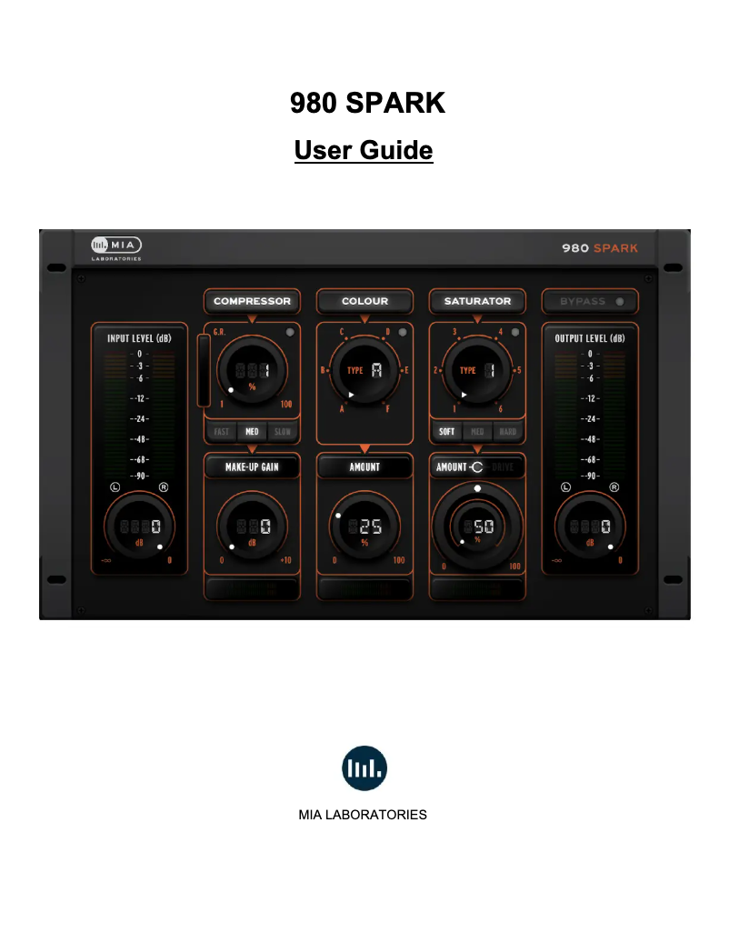Imagen de la primera página del manual del dispositivo 980 Spark