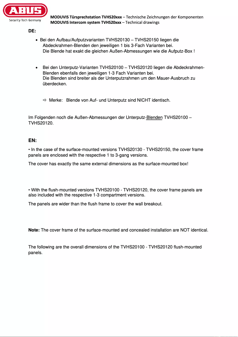 Imagen de la primera página del manual del dispositivo TVHS20210