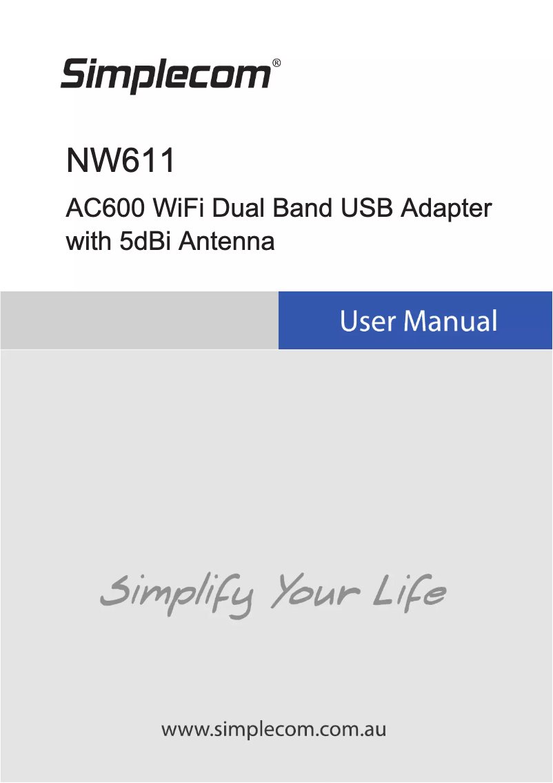 Página nº 1 - Manual de usuario Simplecom NW601