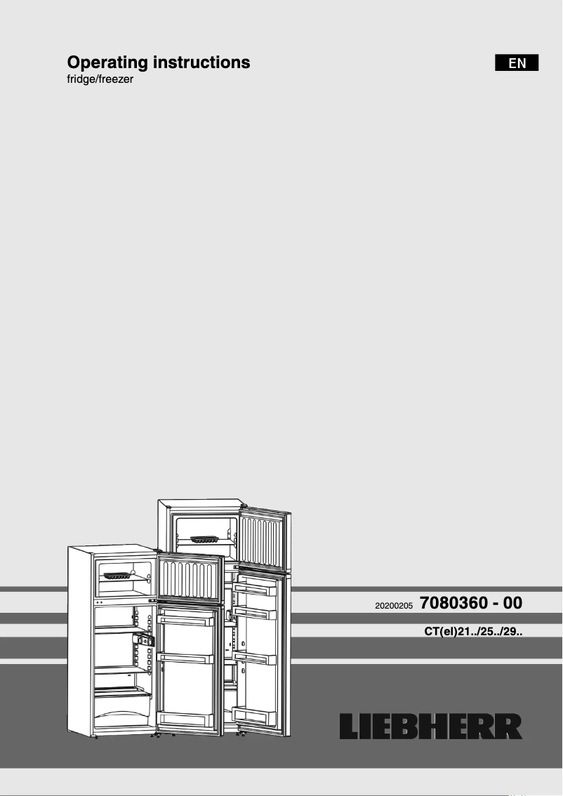 Página 1 del manual Manual de usuario Liebherr CT 2531-21
