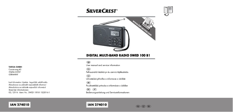 Página 1 del manual Manual de usuario SilverCrest SWED 100 B1