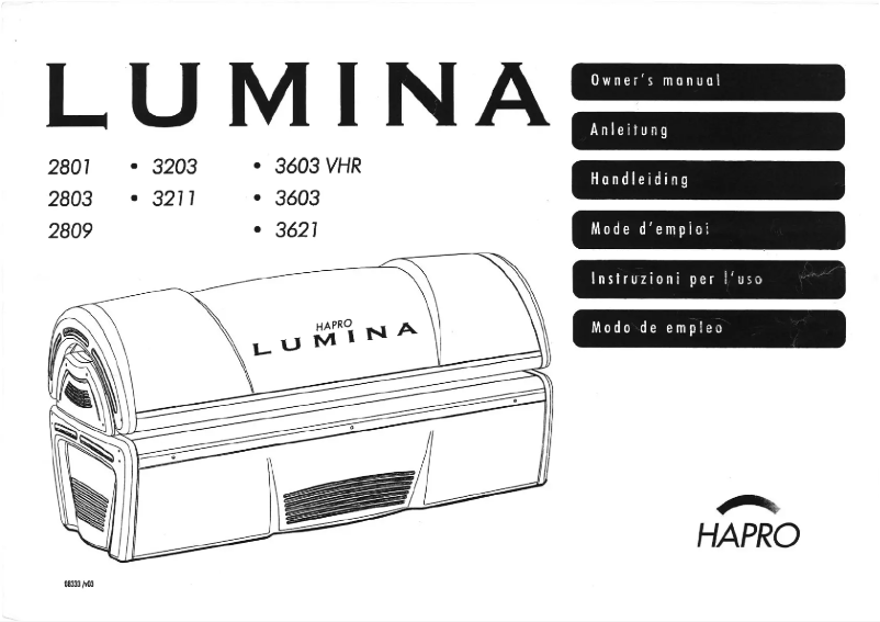 Página nº 1 - Manual de usuario Hapro Lumina 2809