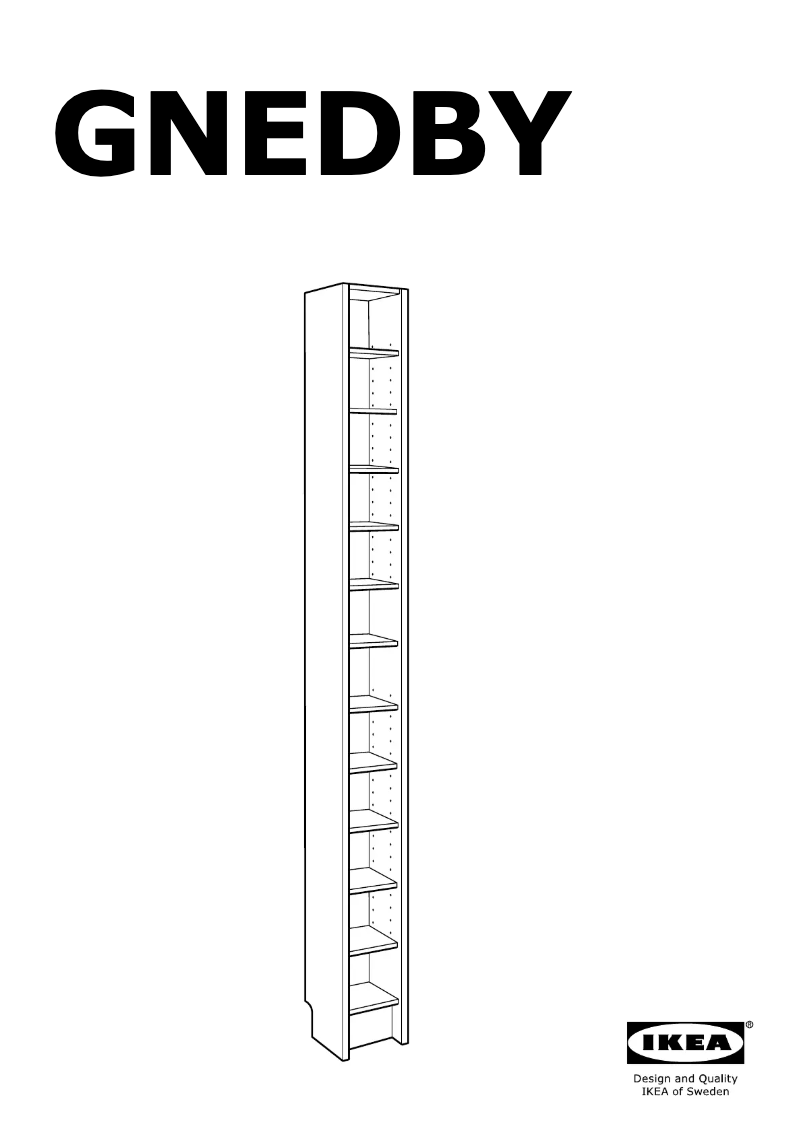 Página 1 del manual Manual de usuario Ikea GNEDBY 803.607.34