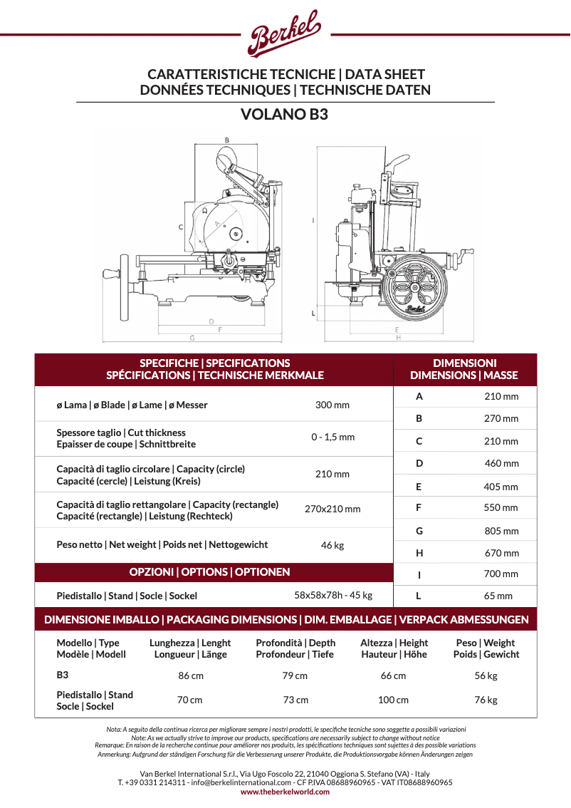 Imagen de la primera página del manual del dispositivo Volano B3