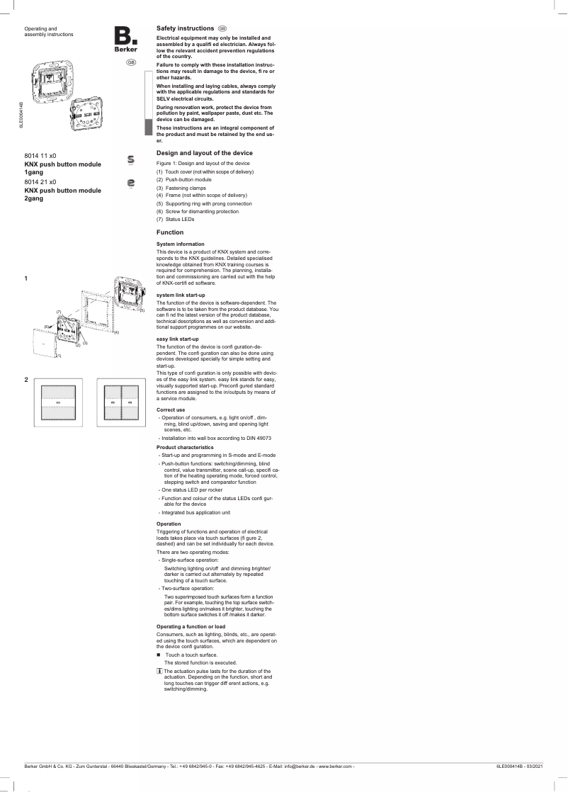 Imagen de la primera página del manual del dispositivo 80142180