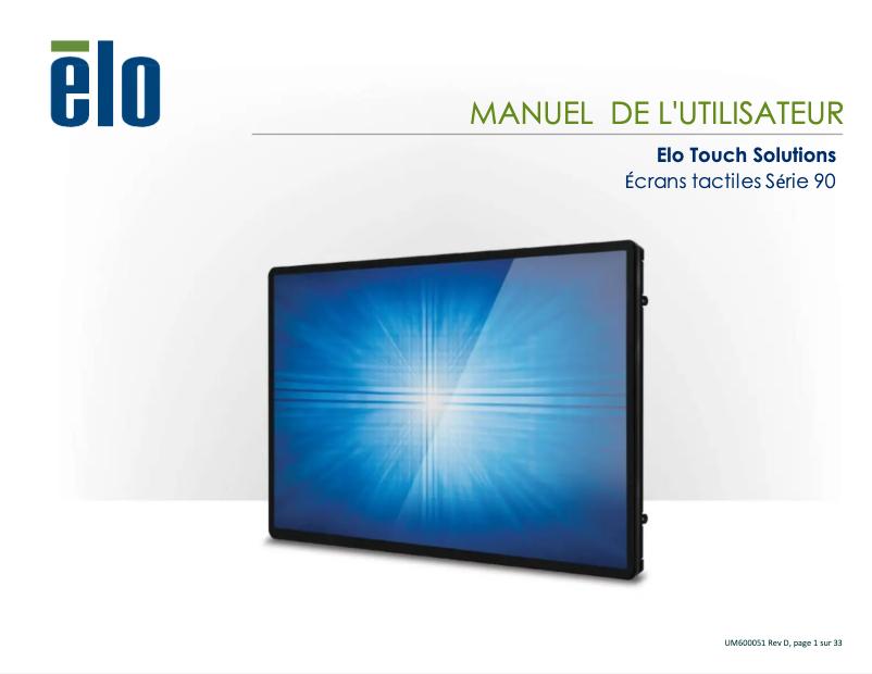 Página 1 del manual Manual de usuario Elo 2094L