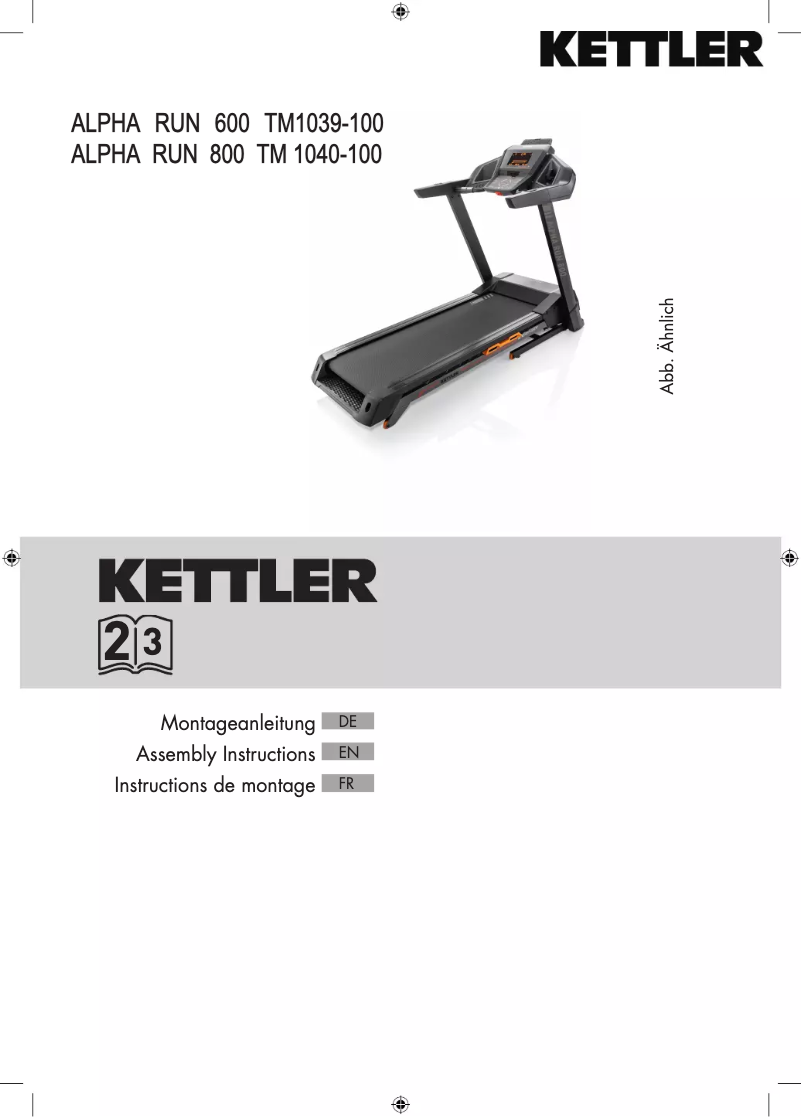 Página 1 del manual Manual de usuario Kettler Alfa Run 600