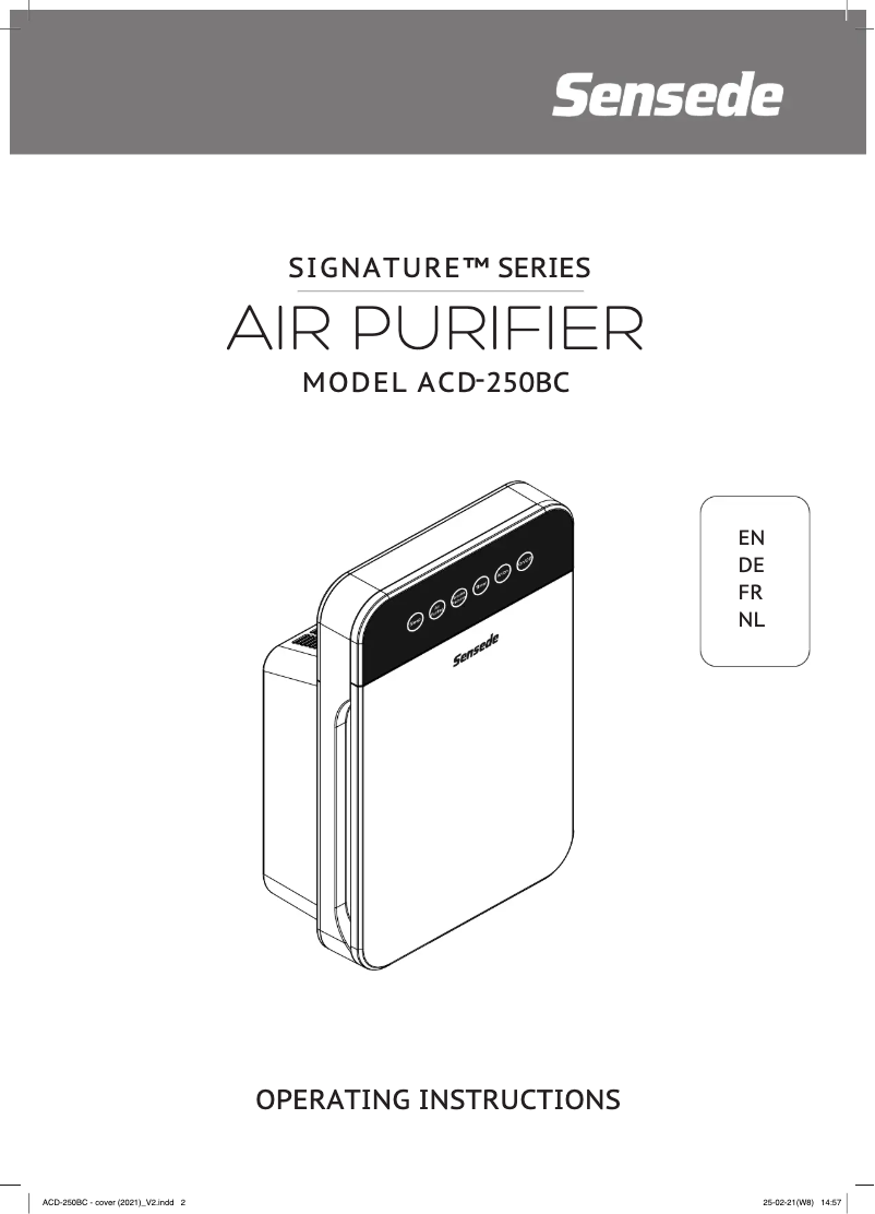 Página nº 1 - Manual de usuario Sensede Signature ACD-250BC