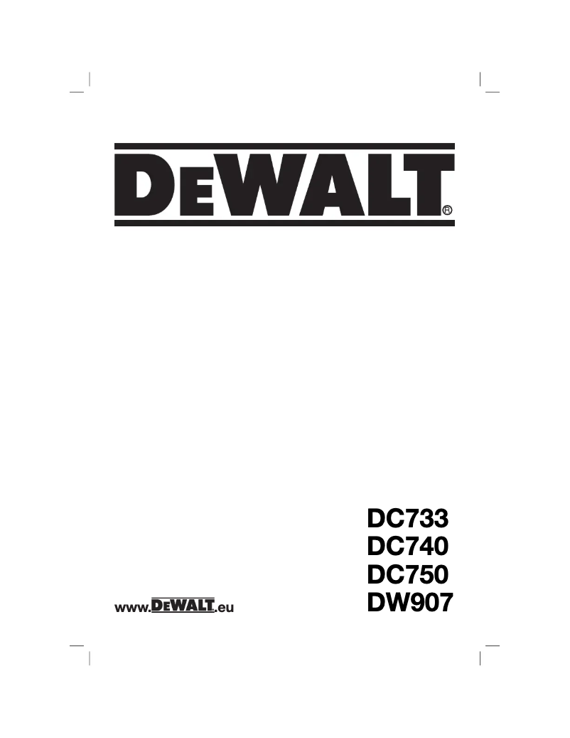 Página 1 del manual Manual de usuario DeWalt DC733