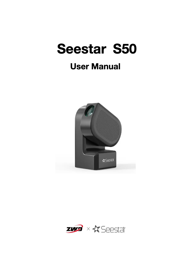 Página 1 del manual Manual de usuario ZWO Seestar S50