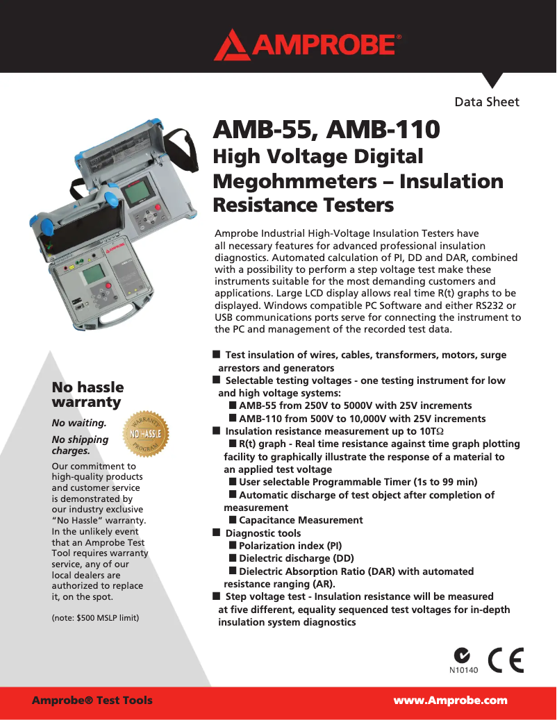 Imagen de la primera página del manual del dispositivo AMB-110