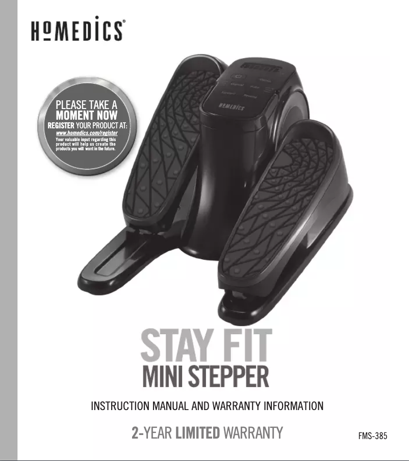 Página 1 del manual Manual de usuario Homedics Stay Fit FMS-385