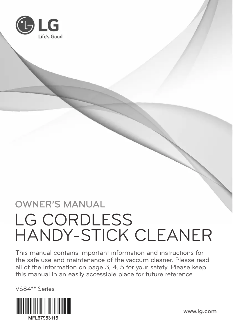 Imagen de la primera página del manual del dispositivo VS8402SCW