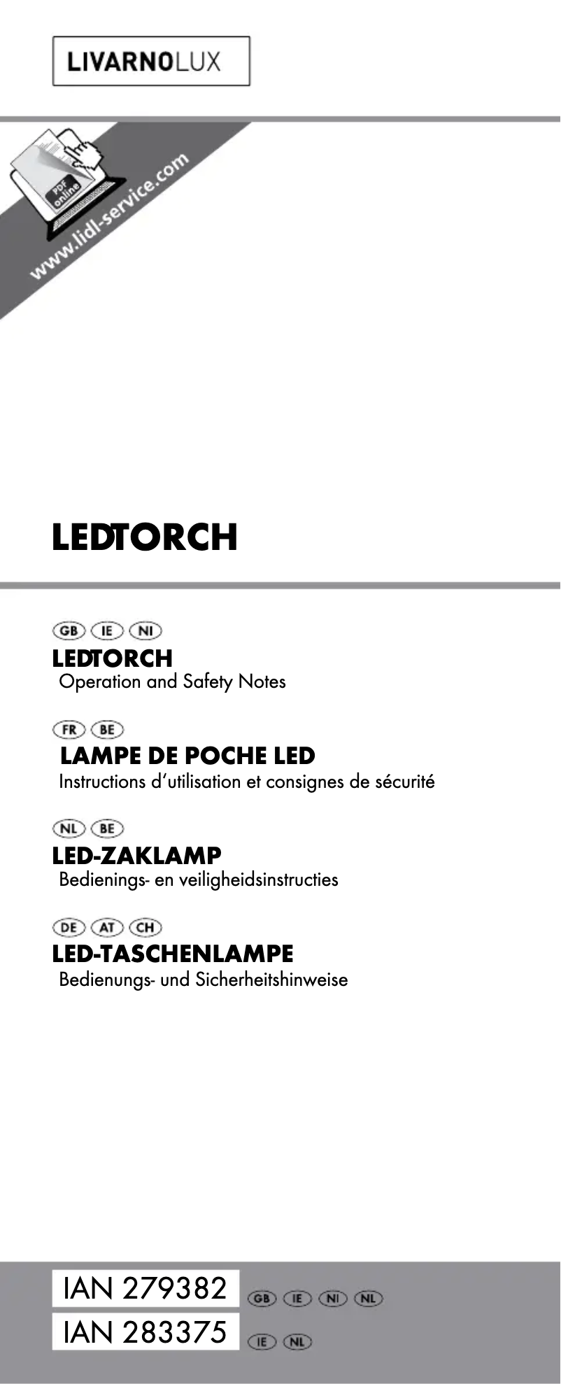 Imagen de la primera página del manual del dispositivo IAN 279382