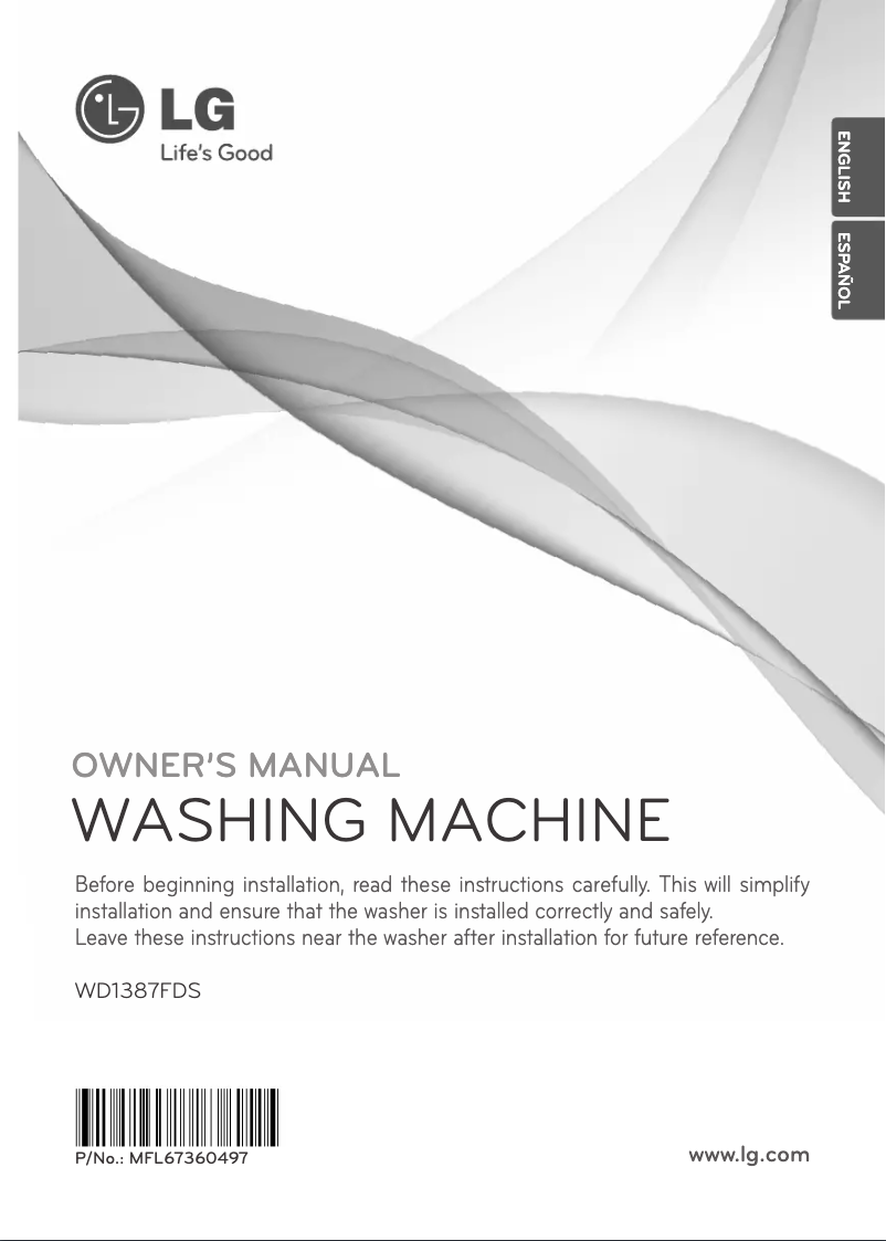 Página 1 del manual Manual de usuario LG WM1873FDS