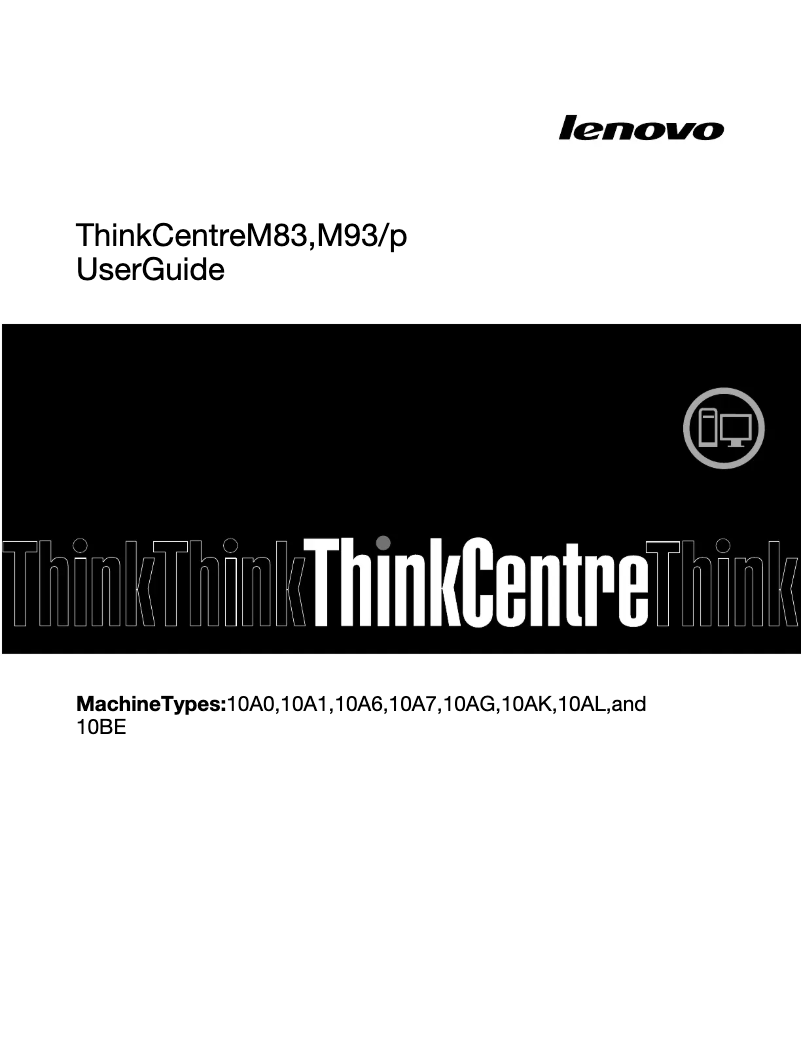 Imagen de la primera página del manual del dispositivo ThinkCentre M93p