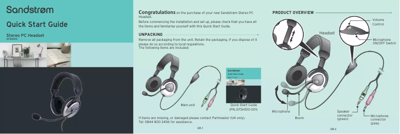 Página 1 del manual Manual de usuario Sandstrøm SFSHS10