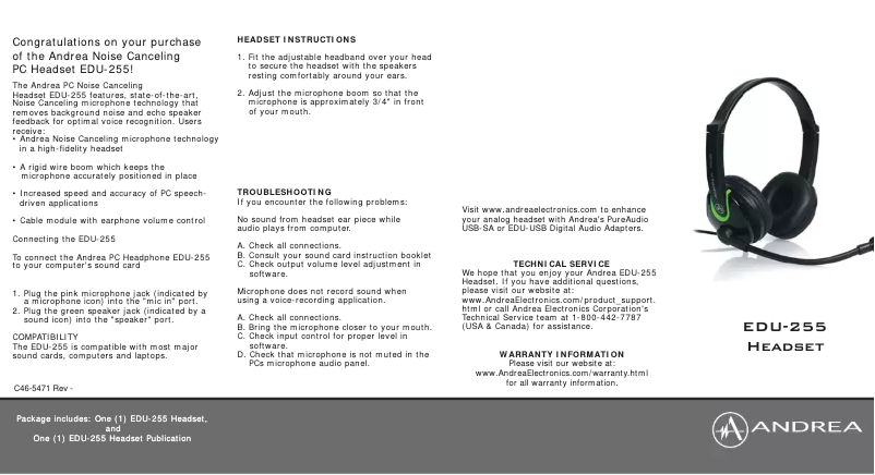 Imagen de la primera página del manual del dispositivo EDU-255M