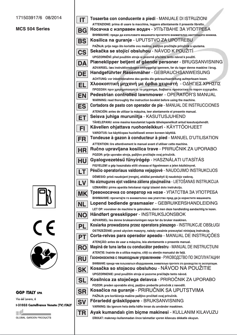 Imagen de la primera página del manual del dispositivo Multiclip 50 S