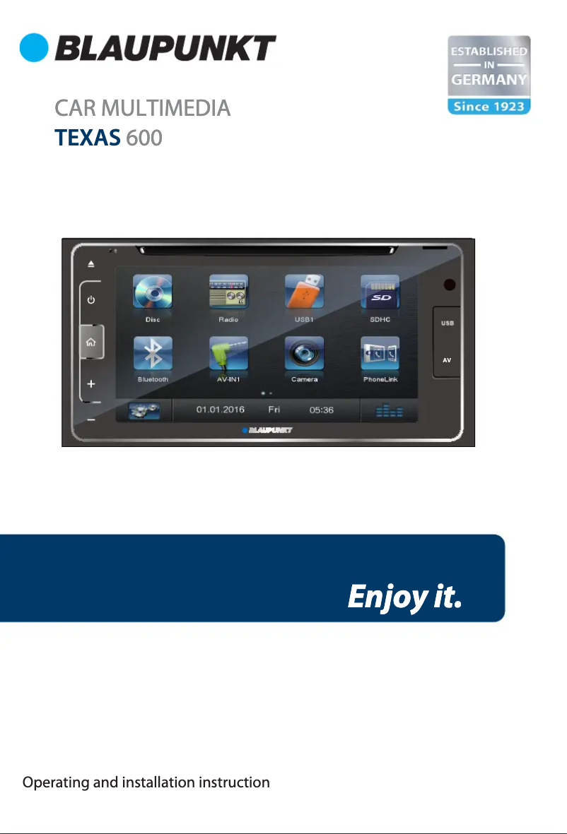 Imagen de la primera página del manual del dispositivo Texas 600