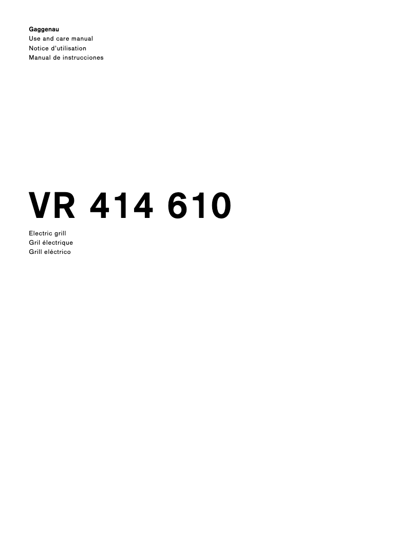 Imagen de la primera página del manual del dispositivo VR414610