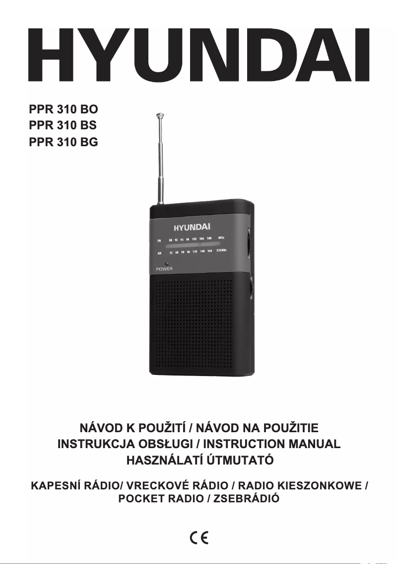 Imagen de la primera página del manual del dispositivo PPR 310 BG
