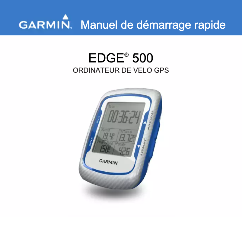 Página nº 1 - Manual de usuario Garmin Edge 500