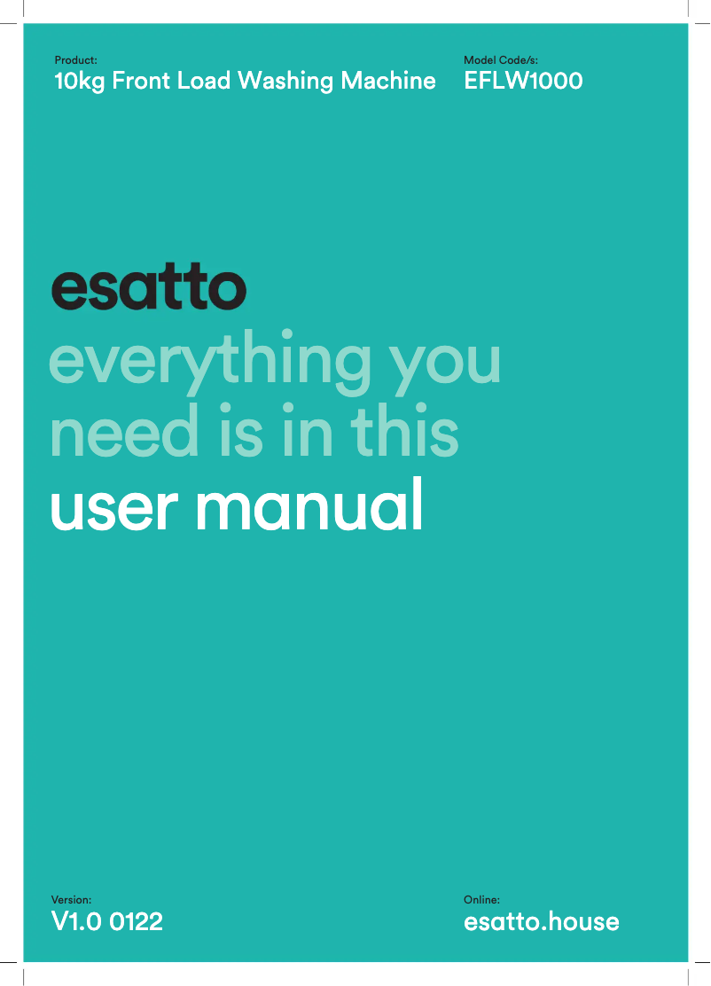 Imagen de la primera página del manual del dispositivo EFLW1000