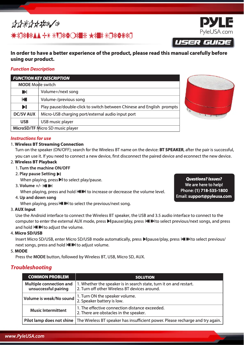 Página 1 del manual Manual de usuario Pyle PPSPKR131