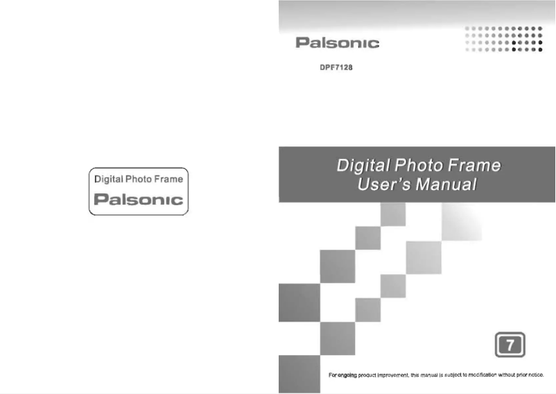 Página nº 1 - Manual de usuario Palsonic DPF7128
