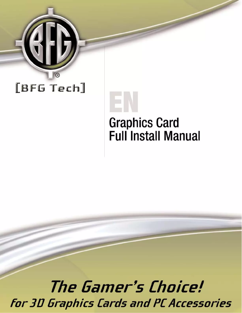 Página 1 del manual Manual de usuario BFG Tech GeForce 9600 GT