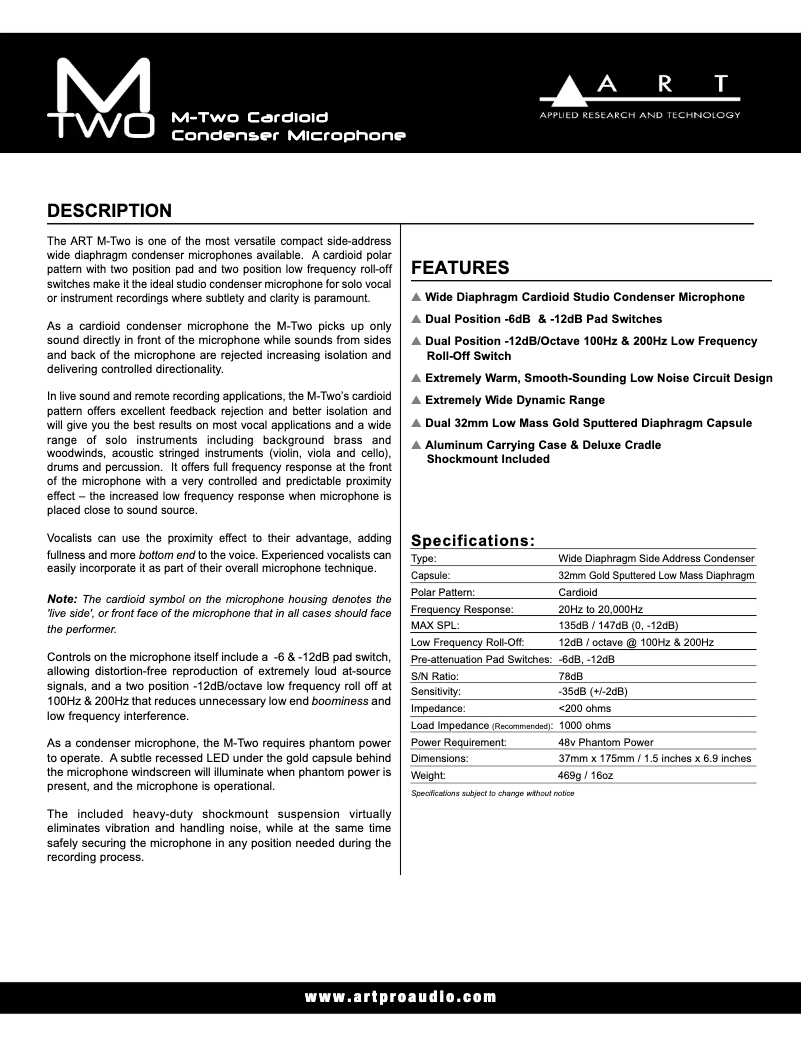 Imagen de la primera página del manual del dispositivo M-Two