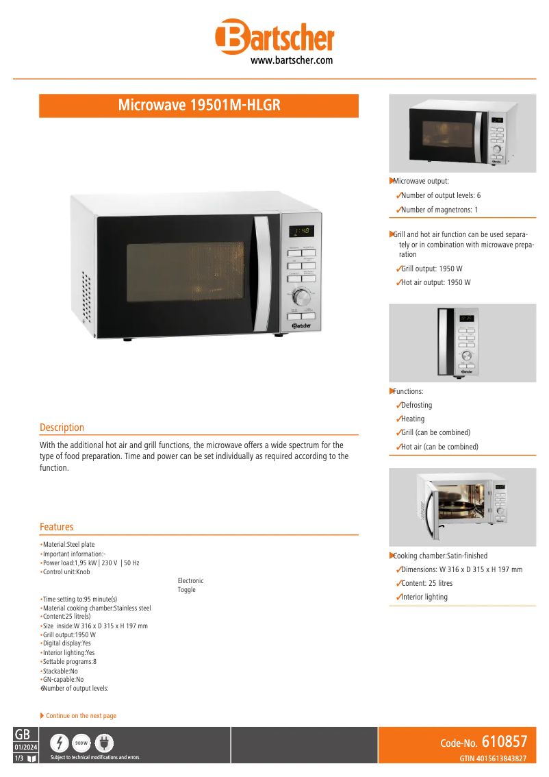 Imagen de la primera página del manual del dispositivo 19501M-HLGR