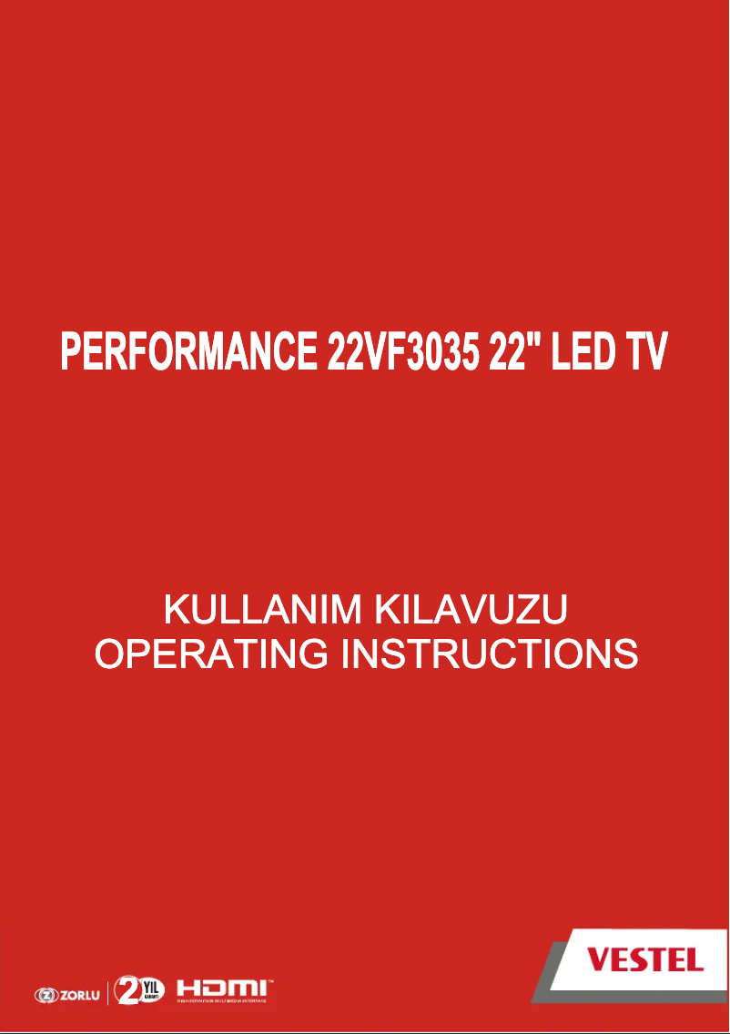 Imagen de la primera página del manual del dispositivo 22VF3035 LED TV