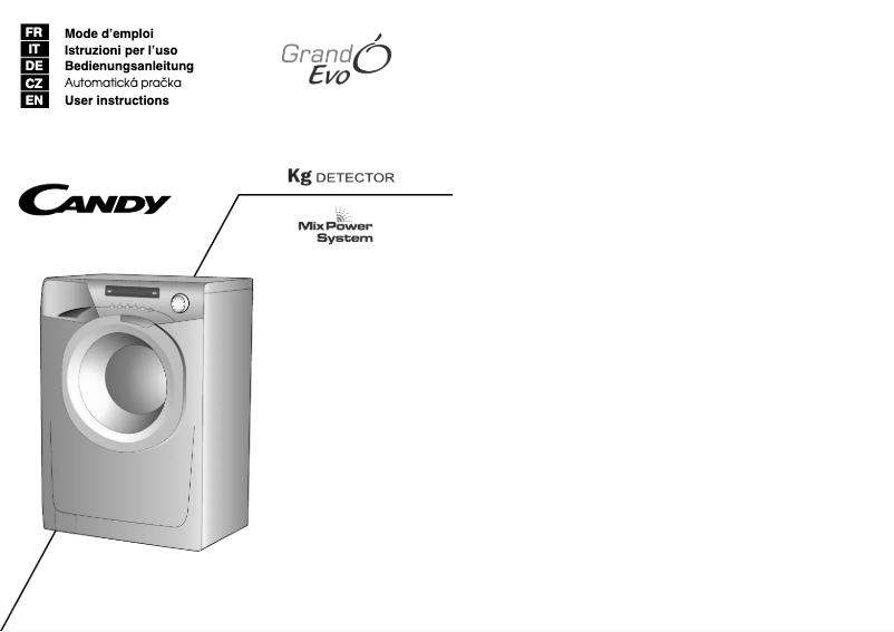 Página 1 del manual Manual de usuario Candy EVO 1673DW-S