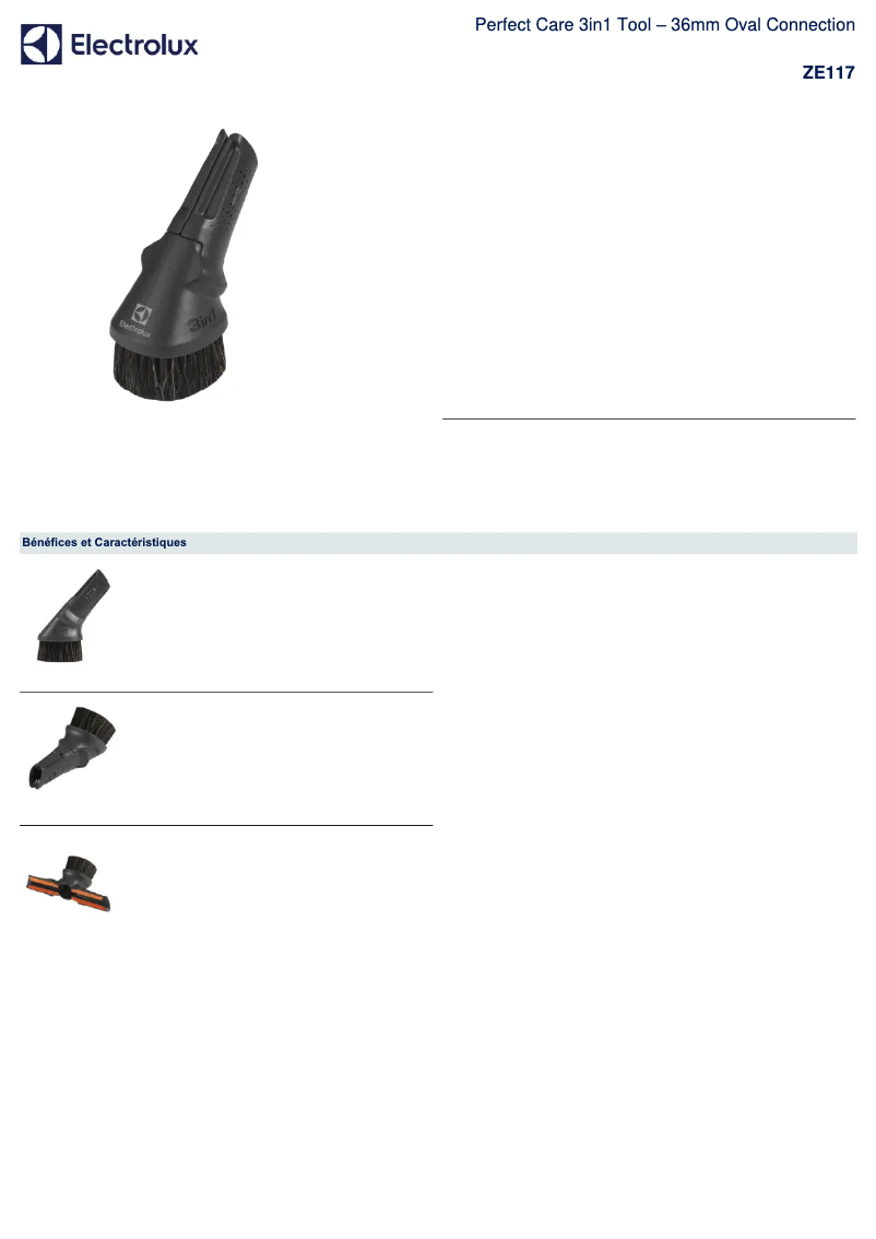 Imagen de la primera página del manual del dispositivo ZE117