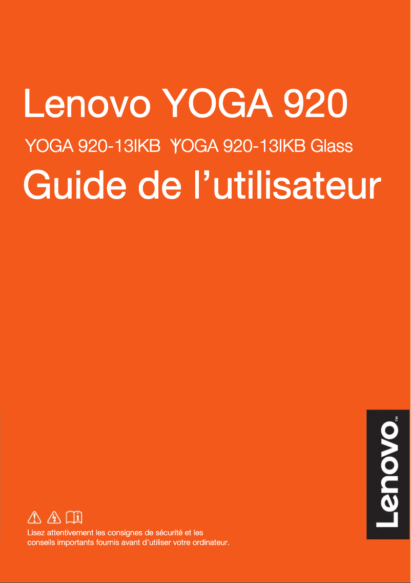Imagen de la primera página del manual del dispositivo Yoga 920-13IKB