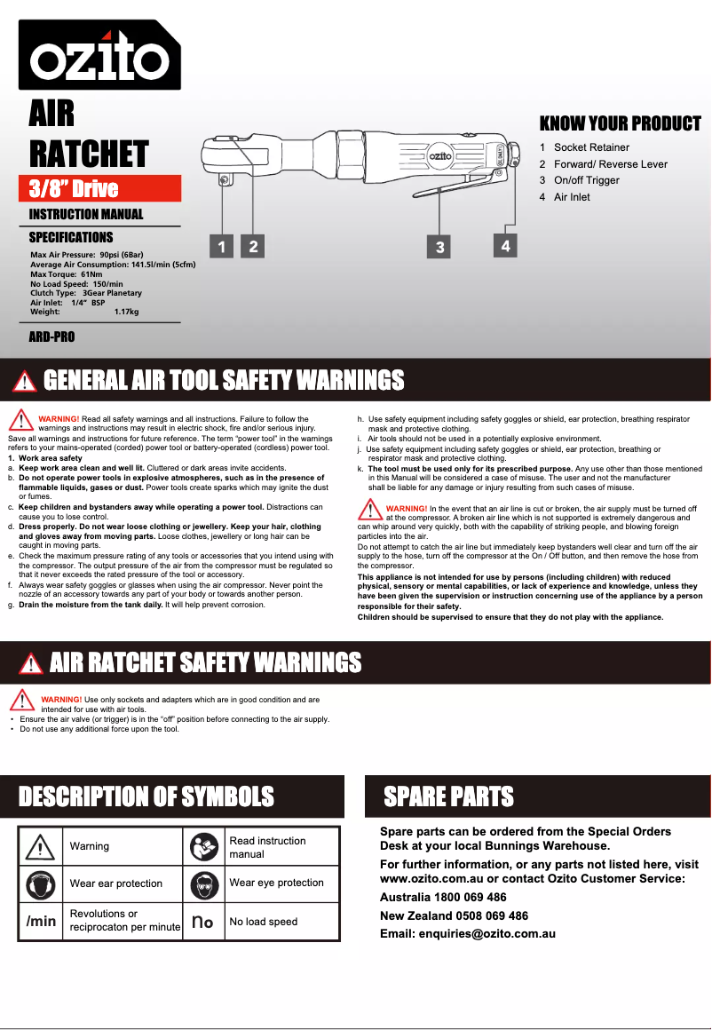 Imagen de la primera página del manual del dispositivo ARD-PRO